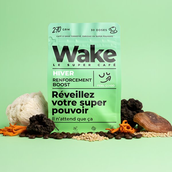 Wake Le Super Café — Café aux champignons Lion's Mane et Cordyceps